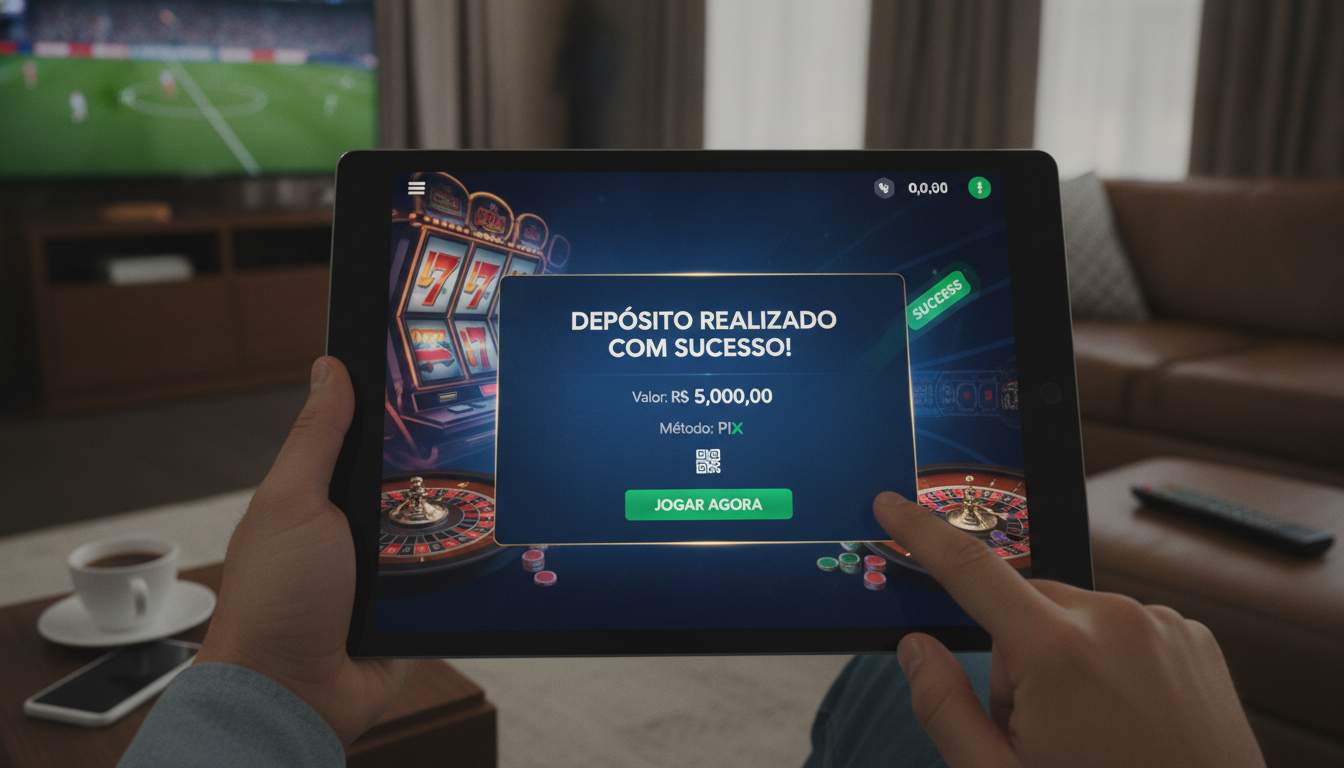 Fazendo um Depósito Imagem do processo de depósito